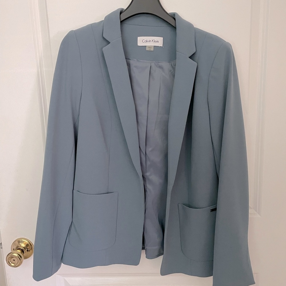 Calvin Klein Light Blue Tailored Blazer